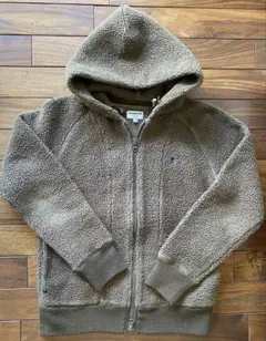 ジムフレックス　gymphlex フリースフードジャケット ブラウン