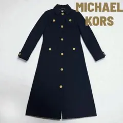 h*o様 MICHAEL KORS ロングコート 金ボタン S ブラック マイケ