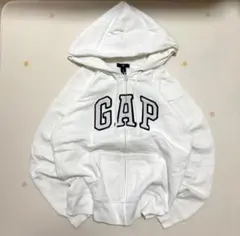 old gap ホワイト ジップパーカー L 短丈 y2k archive