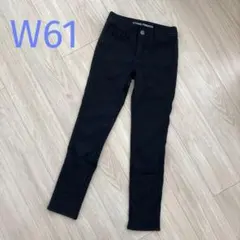 【美品】しまむら/クロッシー　スキニー　黒　防風　裏地あったかパンツ　61