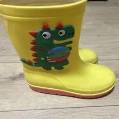 恐竜デザイン イエロー長靴20cm