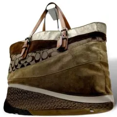 COACH　トートバッグ　パッチワーク　スエード　コーチ　1201