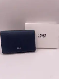 TAKEO KIKUCHI ネイビー 名刺入れ