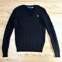 POLO RALPH LAUREN Ｖネックケーブルニット 現行タグ Sサイズ