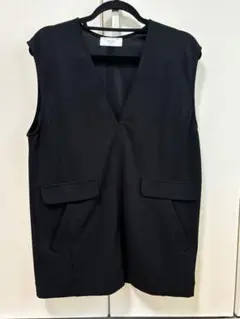 SLOBE IÉNA 黒 Vネック ノースリーブベスト