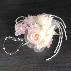 桜とバラのコサージュ（入学式／卒業式／発表会／パーティ）
