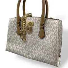 未使用級　マイケルコース　ルビー　サッチェル　2way ハンドバッグ　PVC 白