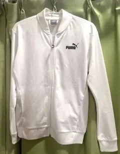 PUMA ホワイト ジップアップジャージ