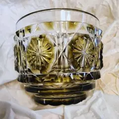 為*郎様 【エコメルカリ便配送歓迎】復元 薩摩切子 黄 薩摩びーどろ工芸作