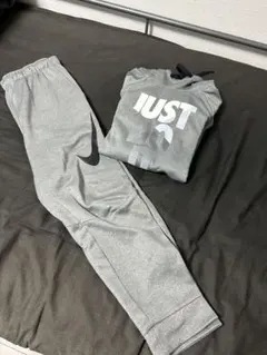 グレー フード付きジャージ上下セット