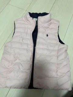 ピンク ネイビー ダウンベスト