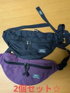 MEI ボディバッグ　ショルダーバッグ　LEPSIM　黒　紫　美品◎　2個セット