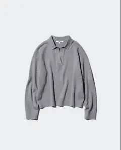 ユニクロ グレーコットンニット