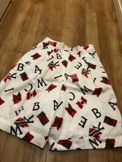 black&white 総柄 ハーフパンツ