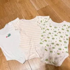 半袖ロンパース 肌着 90cm 3枚セット