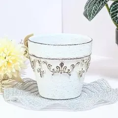 郵便発送☆セール☆シャビーシック フラワー【約2.5号】リメイク鉢