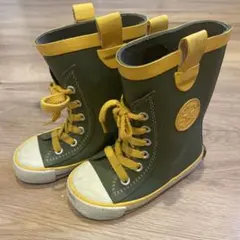 Converse キッズ長靴 オリーブグリーン/イエローのサムネイル