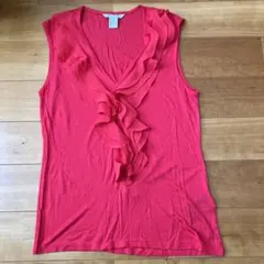H&M 新品美品レディース　Vネックノースリーブ　タンクトップ　フリル　Sサイズのサムネイル