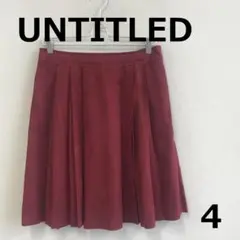 最終　C0123A16【UNTITLED】スウェード調プリーツスカート