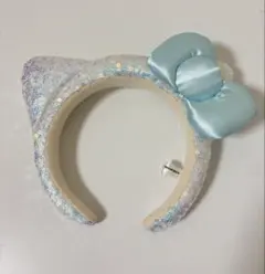 ユニバ ハローキティ スパンコールカチューシャ 水色