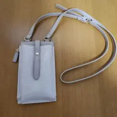 クロコダイルパターン スマホショルダーバッグ