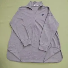 FILA 長袖ポロシャツチュニック レディース グレー M