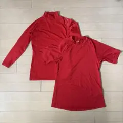 TIGORA アンダーシャツ 150 レッド 2枚セット