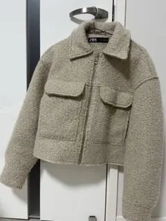 ZARA ザラ ショート丈 ウールブレンド ジャケット クロップド ブルゾン S
