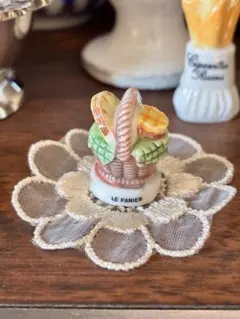 ピクニックバスケット フェーブ フランス製 陶器 フェーヴ ミニチュア パニエ