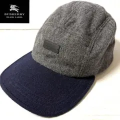 BURBERRYブラックレーベル♦牛革ロゴキャップ♦帽子ユニセックス