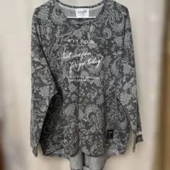 kitson 花柄 長袖カットソー グレー