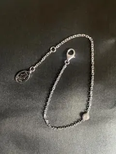 シルバー ロゴプレート クリスタル ブレスレットのサムネイル