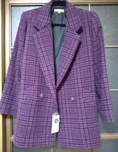 moussy チェックコート　パープルのサムネイル