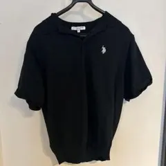 POLO ブラック 半袖ポロシャツ