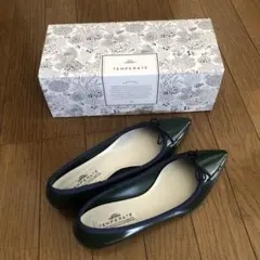 M*u様 値下げ！【美品】TEMPERATE 緑 バレエシューズ