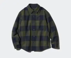 オーバーシャツジャケット　ユニクロ　オリーブ　M