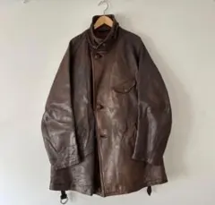 30s40s french militaryアビエーターコート　モールスキン