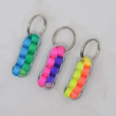 ハンドメイド キーチェーン キーチャーム パラコード 3個 KC150