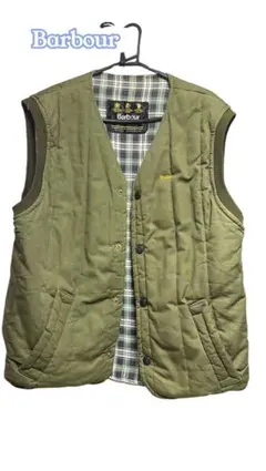 Barbour キルティングベスト カーキ