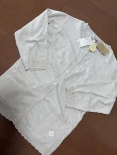 新品 サマンサモスモス オーガニックコットンパーツレース付カーディガン
