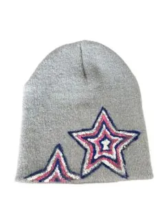 ビーニー リメイク スター 星型 ピンク 黒 スケーター Y2K