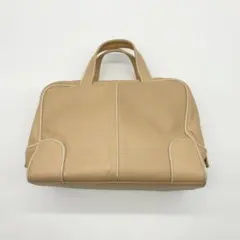 LOEWE レザー ヴィンテージ ボストン型 ハンドバッグ ベージュ