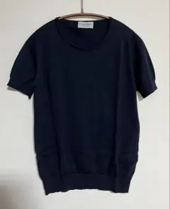 JOHN SMEDLEY ジョンスメドレー　半袖ニット S ネイビーのサムネイル
