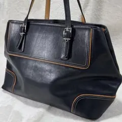 COACH コーチ トートバッグ ショルダー 肩掛け A4可 レザー 블랙