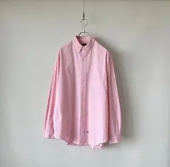 ラルフローレン　ボタンダウンシャツ　ポニーなし　胸ポケット　90s XL ピンク