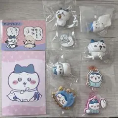 ちいかわマスコット ガチャ2点 くら寿司びっくらポン ハチワレ3点