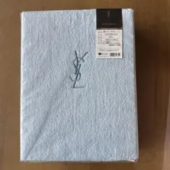 YSL 綿マイヤータオルシーツ150×250 水色 刺繍ロゴ　未使用品のサムネイル