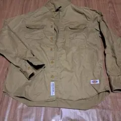 Dickies ワークシャツ ベージュ サイズL