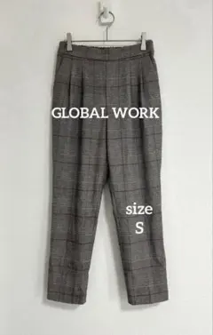 GLOBAL WORK グローバルワーク テーパードパンツ　チェック Sサイズ
