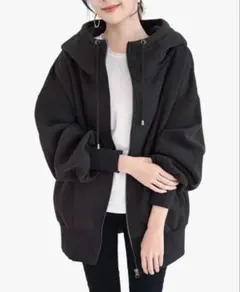 ジップアップパーカー レディース ジップパーカー アウターファスナーパーカー